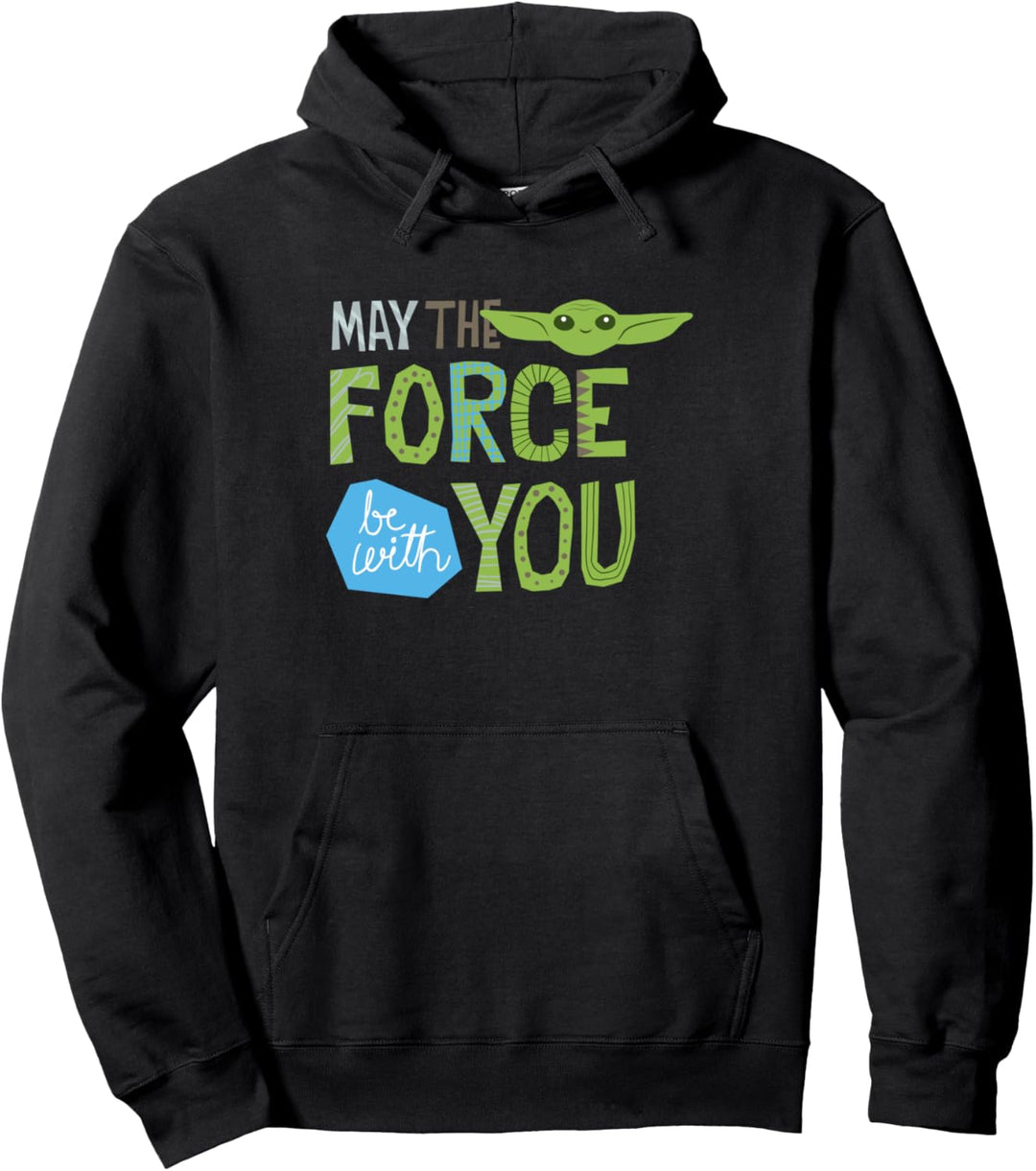 Star Wars: The Mandalorian The Child Force With You Text Pullover Hoodie
