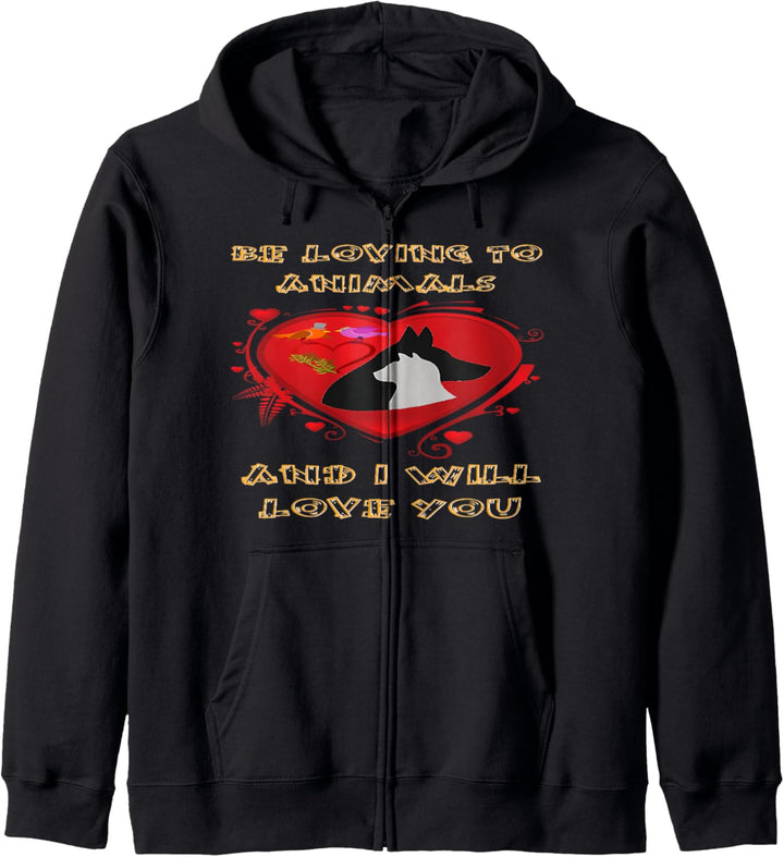 Be Loving To Animals Kapuzenjacke