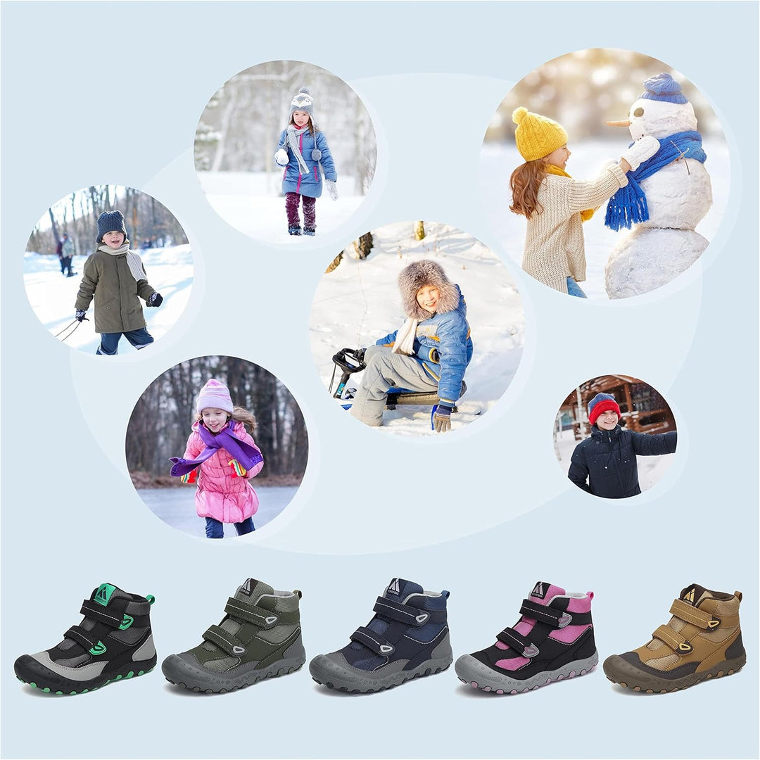 Mishansha Kinder Wanderschuhe rutschfest Leicht Trekking Wanderstiefel für Jungen Mädchen Gr.24-38 2