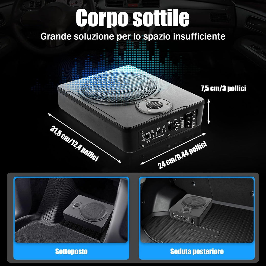 Unter Sitz Subwoofer für Autos 200W Subwoofer für Autos, Subsystem mit Integriertem Verstärker, High