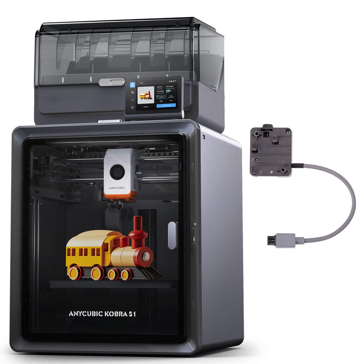 Anycubic Kobra S1 Combo 3D-Drucker Mehrfarbig, Geschlossene CoreXY-Struktur, 600 mm/s Schnelles Druc