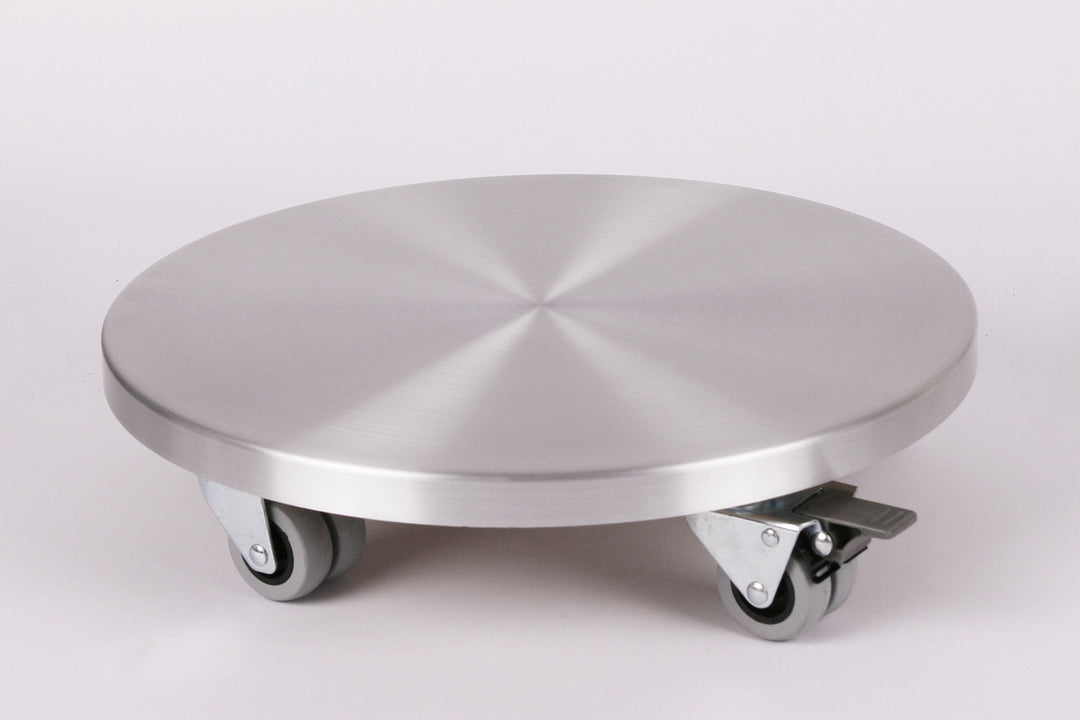 Möbelroller/Pflanzenroller (Profi) Ø 40 cm, ALU, 300kg, Doppelrollen + Bremse, Marke: Szagato, Made