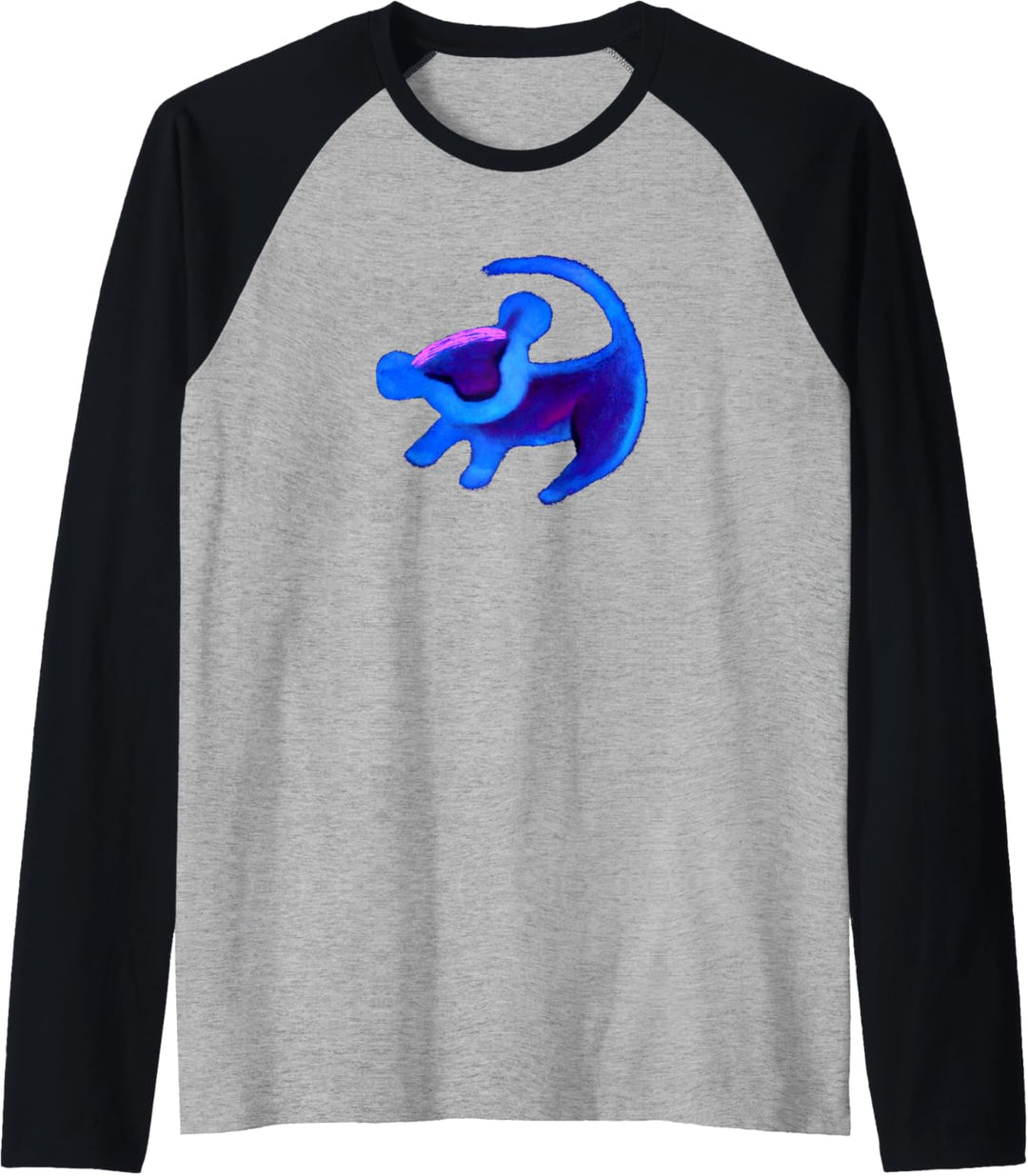 Disney Lion King Simba Cave Painting Blue Hue Raglan