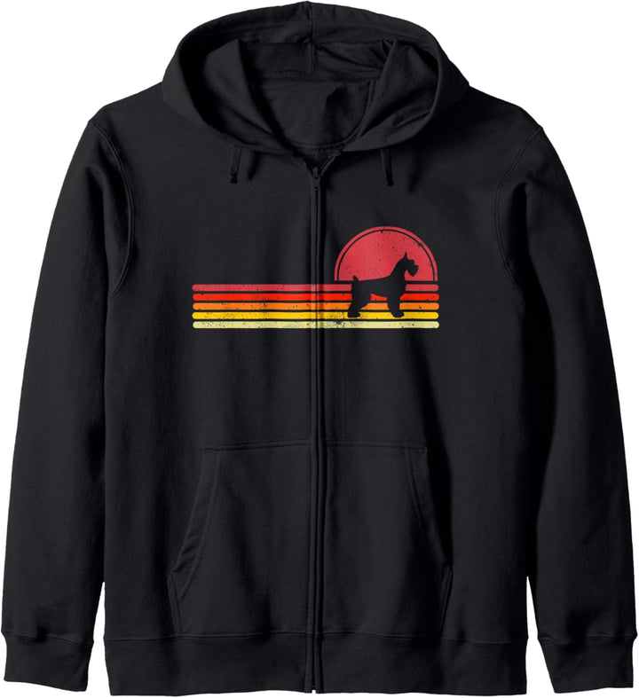Riesenschnauzer Dog Vintage Retro 70s 80s Dog Lover Kapuzenjacke