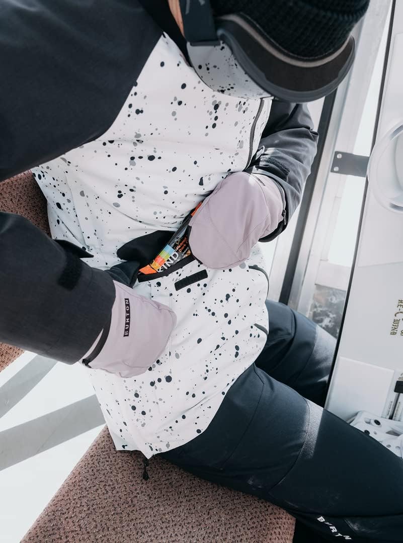 Burton Damen Lalik Snowboardjacke L Weisse Spritzer Echtes Schwarz, L Weisse Spritzer Echtes Schwarz
