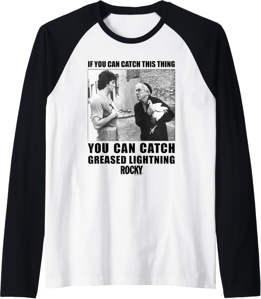 Rocky Catching Greased Lightning Raglan