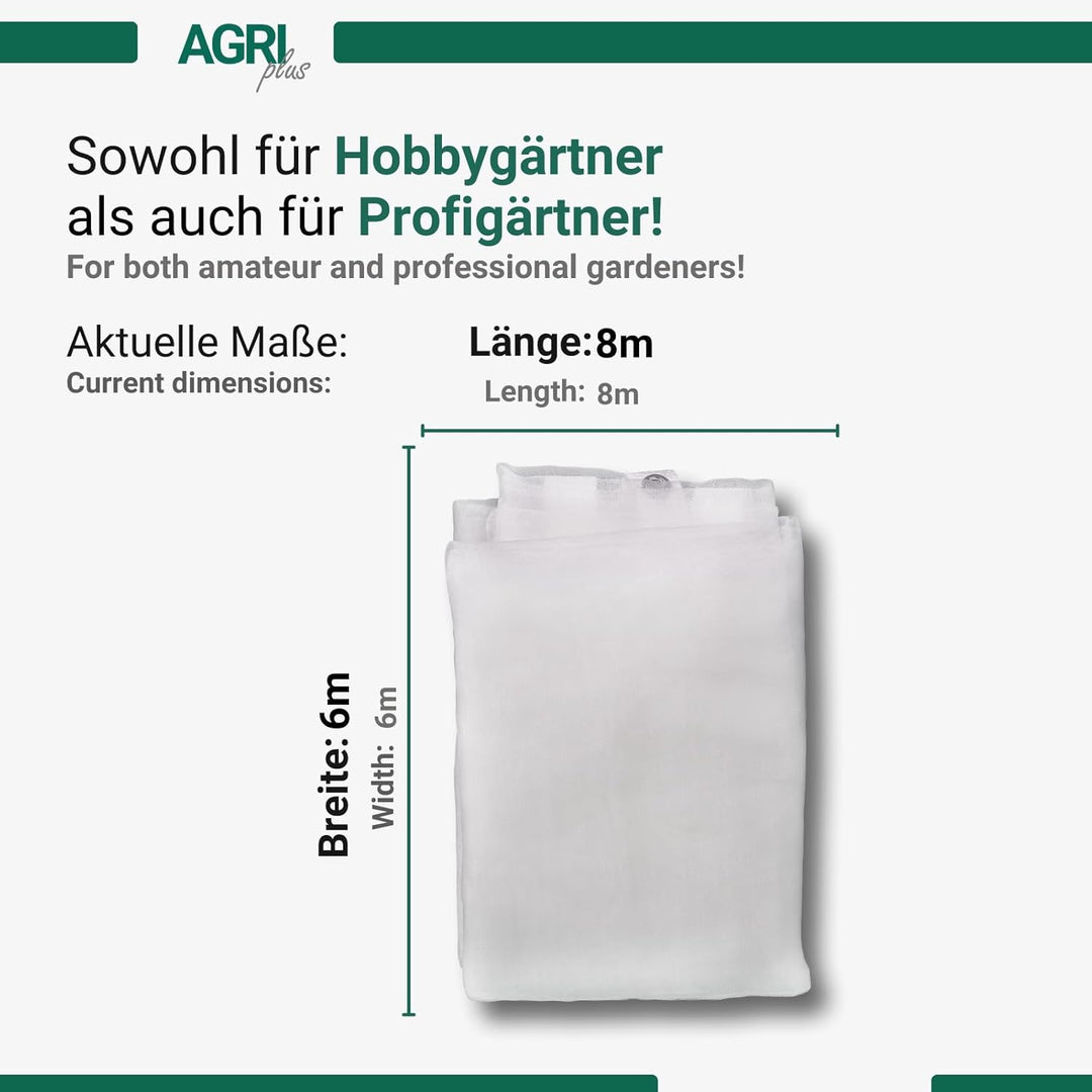 AGRI plus Universalnetz für Sandkasten, Pool & Teich | 6 x 8 m | Verschiedene Masse | Netz engmaschi
