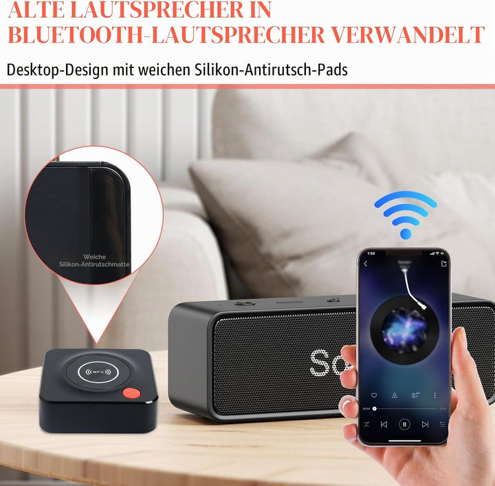 Bluetooth 5.3 Adapter Stereoanlage, HiFi-Verstärker, Bluetooth HiFi-Empfänger, Bluetooth-Audio-Adapt
