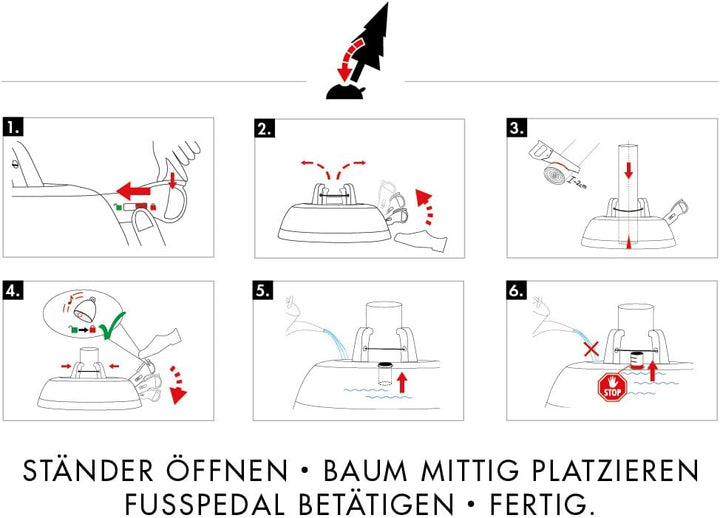 Krinner Ultra Grip XL Christbaumständer Weihnachtsbaumständer inkl. Einseiltechnik Fusspedal mit Sic