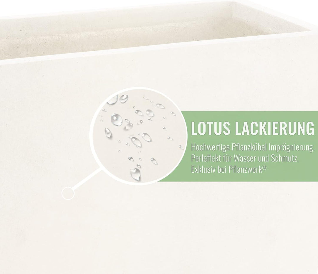 Pflanzwerk® Pflanzkübel TUB Sand 40x80x40cm *Frostbeständiger Blumenkübel* *UV-Schutz* *Qualitätswar