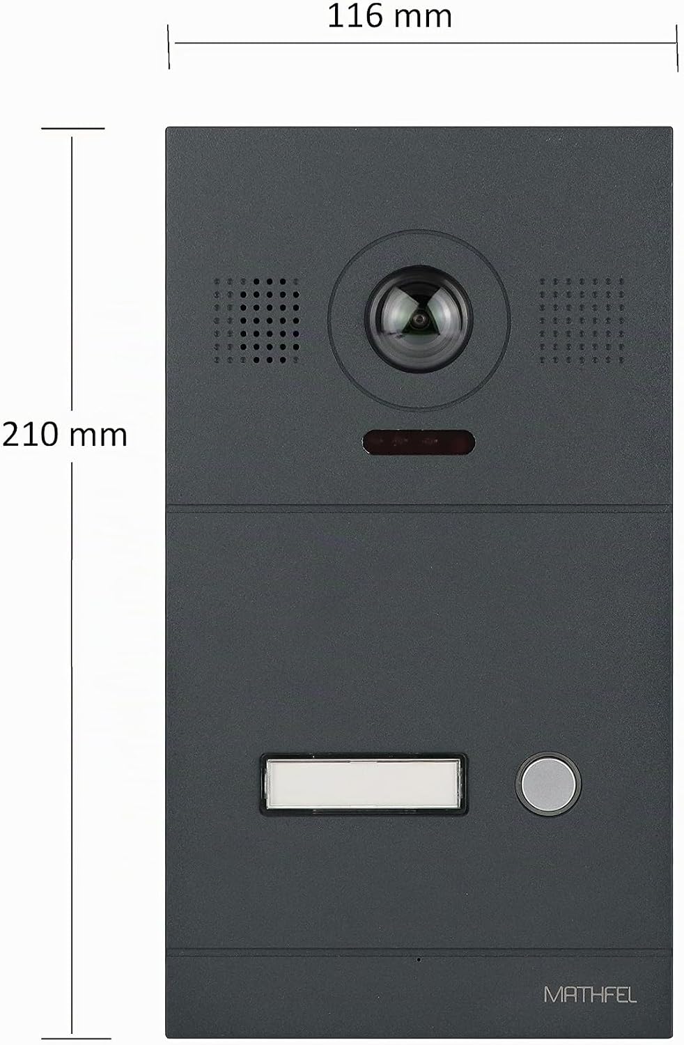 MATHFEL 2 Draht Bus IP Video Türsprechanlage 170 Grad Kamera, Aussenstation in Aluminium, Full HD Au