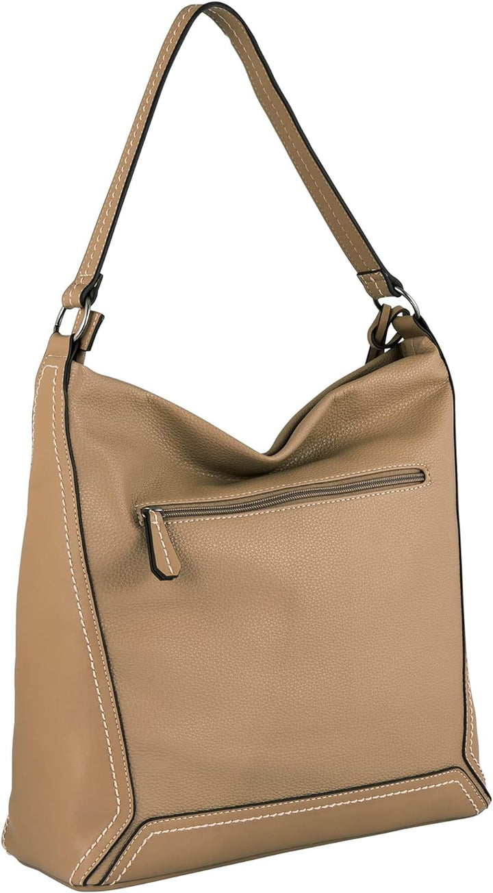 TOM TAILOR bags Isa Damen Hobo Bag Schultertasche Beige Einheitsgrösse Beige, Einheitsgrösse Beige