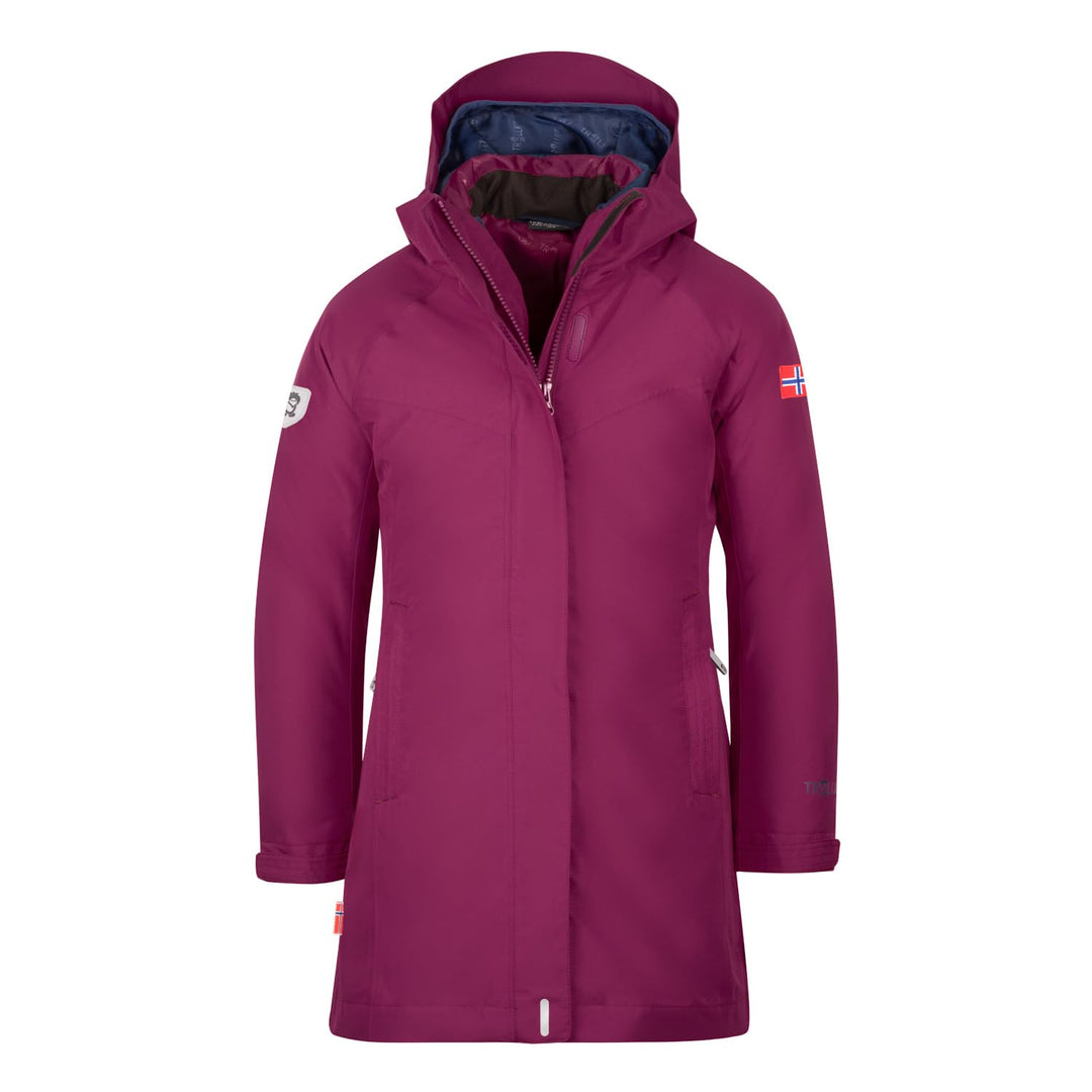 Trollkids Girls Senja 3in1 Coat Plum/Navy 116, Plum/Navy 116