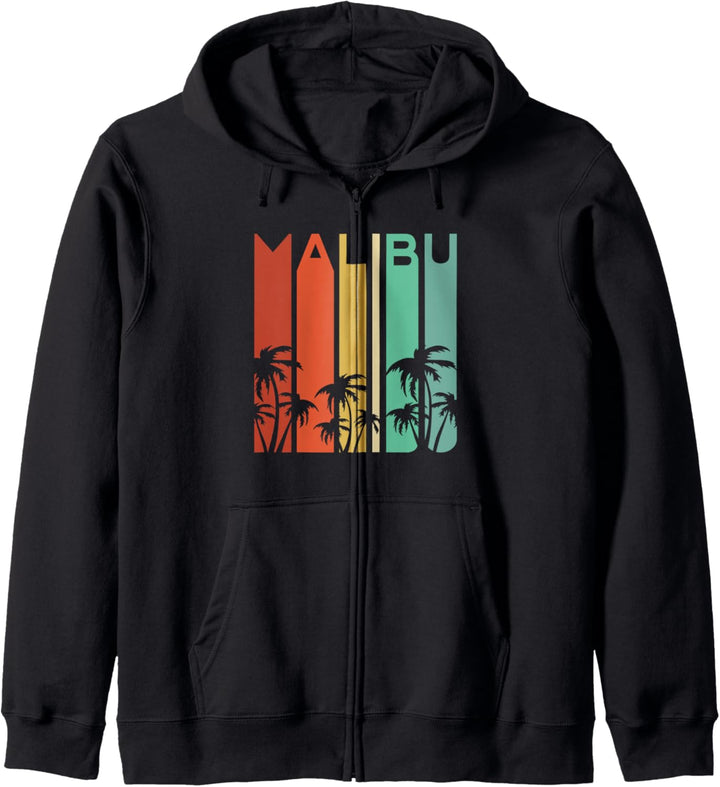 Retro Malibu California Surf Vintage Beach Cali 80er Jahre Kapuzenjacke