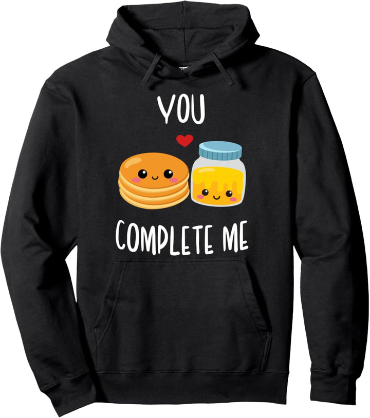 You Complete Me Kawaii-Pfannkuchen und Ahornsirup Pullover Hoodie