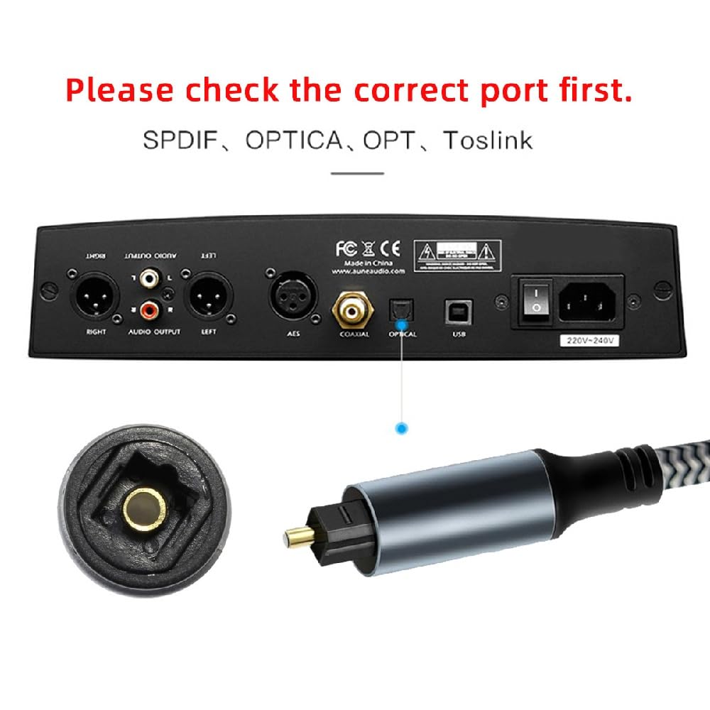 cablecc USB 2.0-A auf optisches Audiokabel, USB-A-Stecker auf Toslink-Buchse, digitales optisches Au