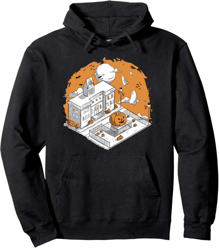 Halloween-Stadthaus, Spukhaus, gruselig, gruselig, Urlaub Pullover Hoodie