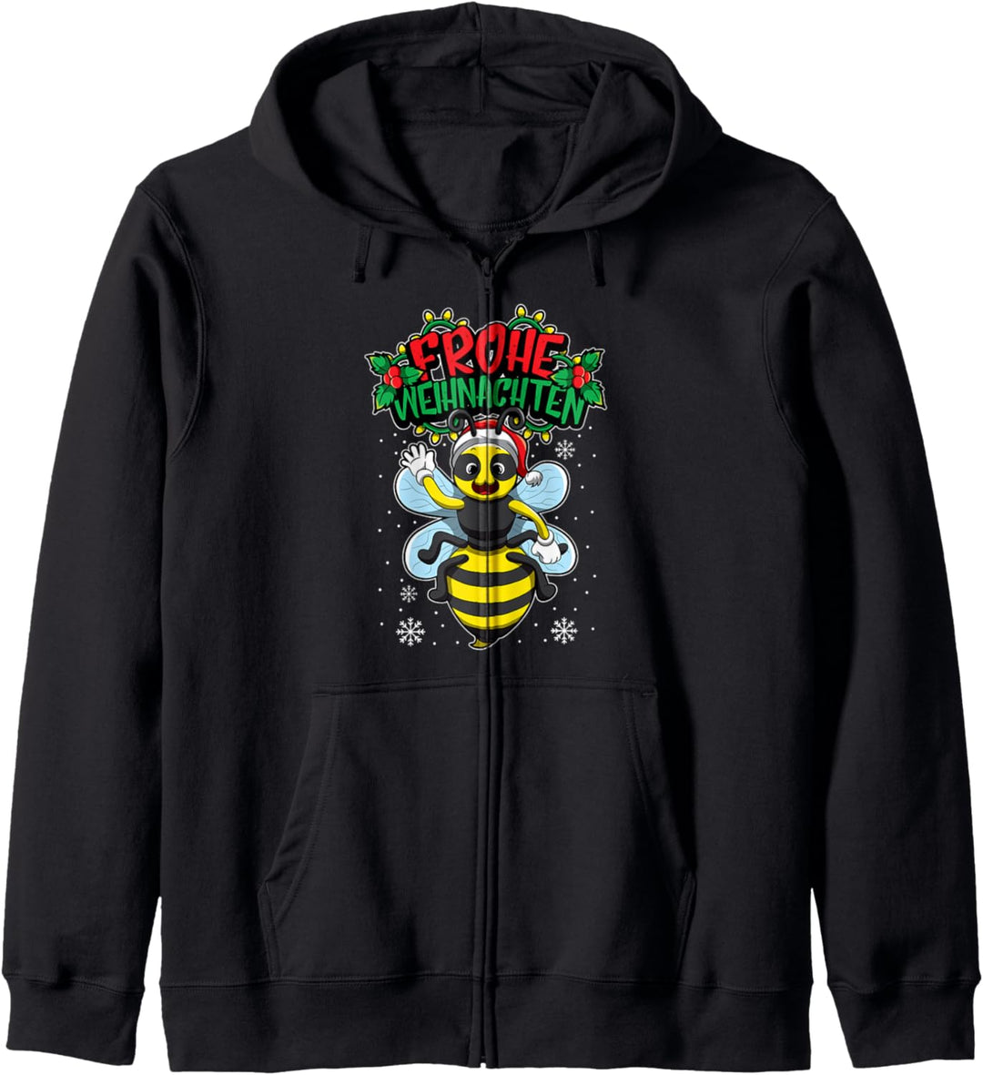 Frohe Weihnachten - Weihnachtstiere - Biene Honigbiene Kapuzenjacke
