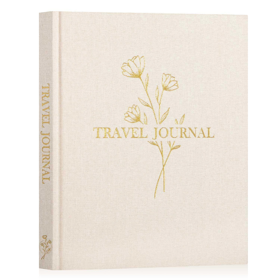 Lanpn Reisetagebuch Notizbuch 110 Seiten, Leinen Reisetagebuch zum Ausfüllen Fotobuch Reisejournal m