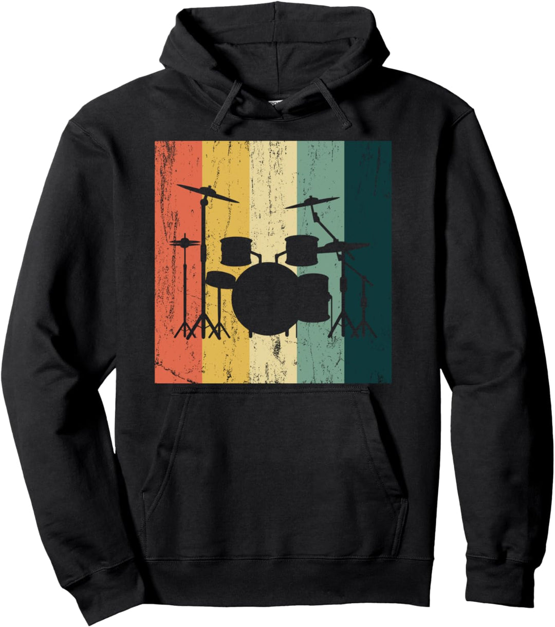 Drummer Design Vintage Schlagzeuger Geschenke Schlagzeug Pullover Hoodie