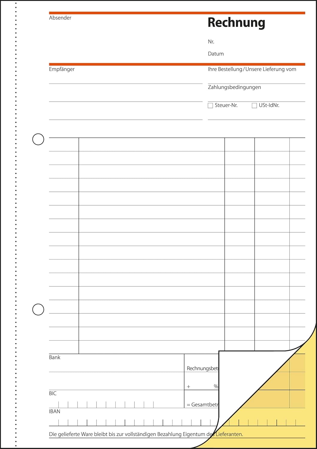 SIGEL SD031/10 Rechnungen, A5, 2x40 Blatt, selbstdurchschreibend, 10er Pack