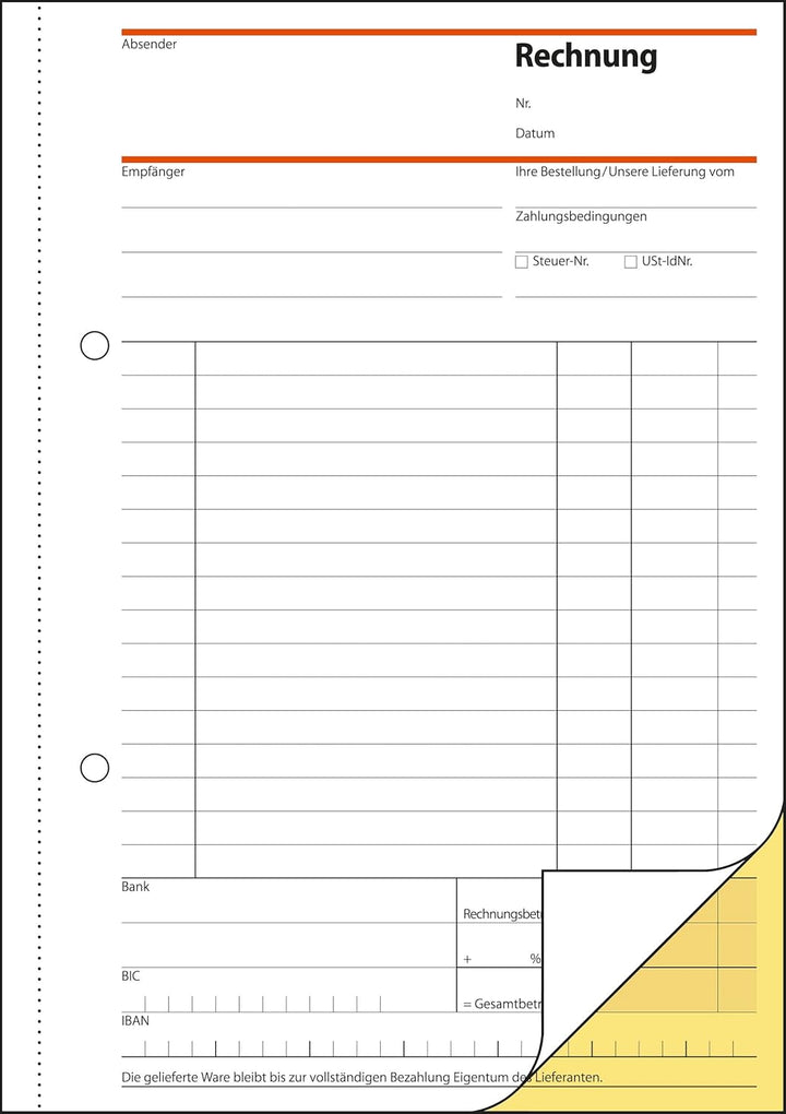 SIGEL SD031/10 Rechnungen, A5, 2x40 Blatt, selbstdurchschreibend, 10er Pack