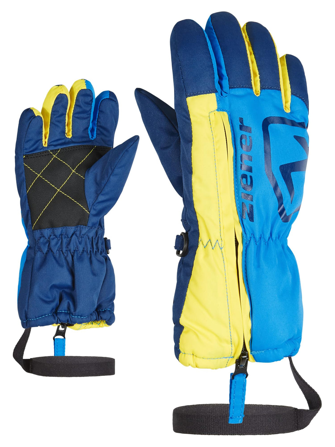 Ziener Unisex – Babys Leo Ski-Handschuhe/Wintersport | Langer Reissverschluss, Leash 2 persian blue,
