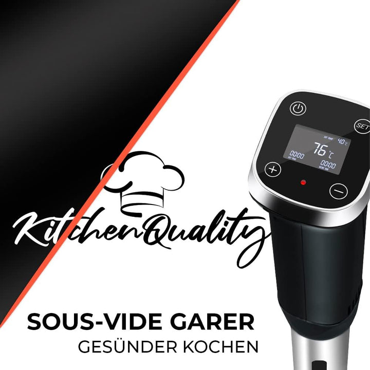 KitchenQuality Sous Vide Garer Stick | IPX7 wasserdicht Sous Vide Garer | 1300 Watt | Touch Display