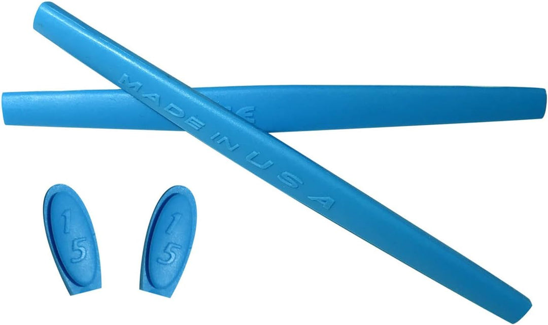 HKUCO Replacement Silicone Leg Set For Oakley Penny Ear socks Rubber Kit Red/Blue/Black/Yellow, Red/