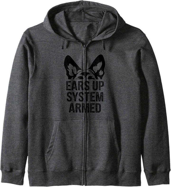 Ears Up System Armed - Deutscher Schäferhund Geschenke Kapuzenjacke