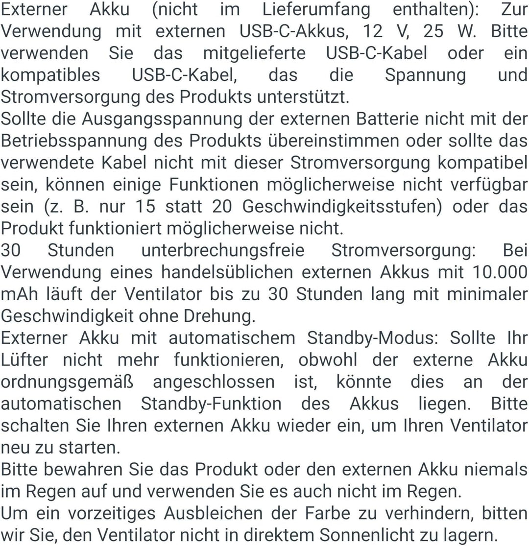 Rowenta Turbo Silence Compact 3D Nomad, intensive und geräuscharme Erfrischung, externe Akku-Kompati