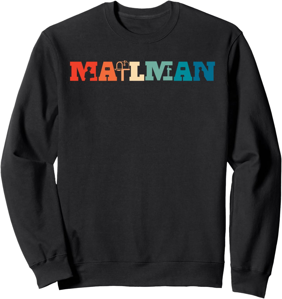 Retro Brief Kurier Post Briefträger - Vintage Postbote Sweatshirt