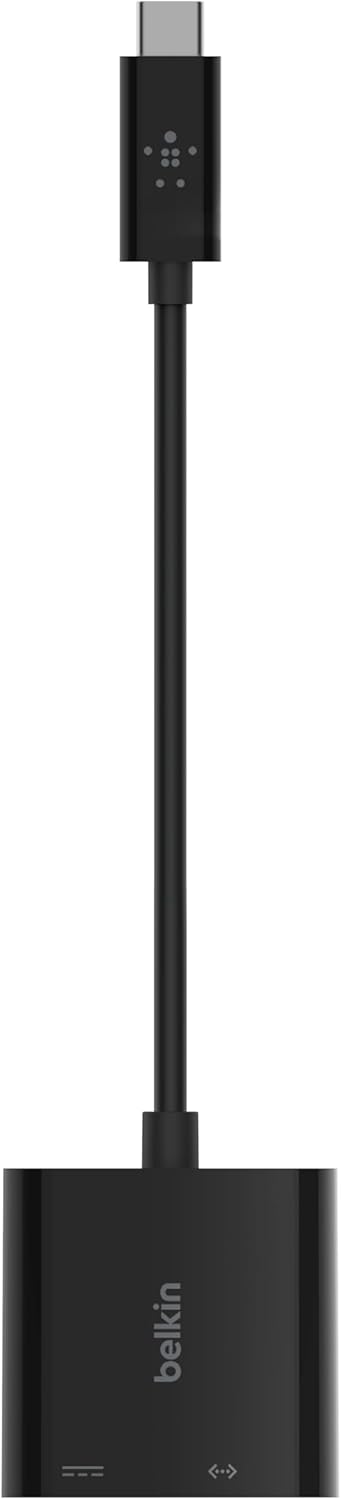 USB-C/Ethernet-Ladeadapter (60W Leistung für angeschlossene Geräte, Ethernet-Datentransfer mit bis z