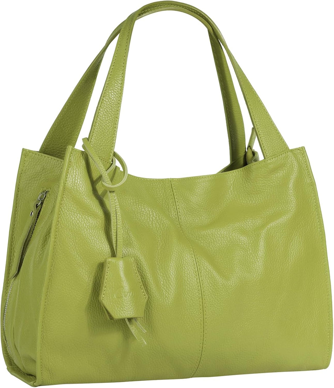 Shopper Echt Leder Damen Made in Italy, Smartphonefach, Ledertasche Damen, Handtasche Echtleder, Umh