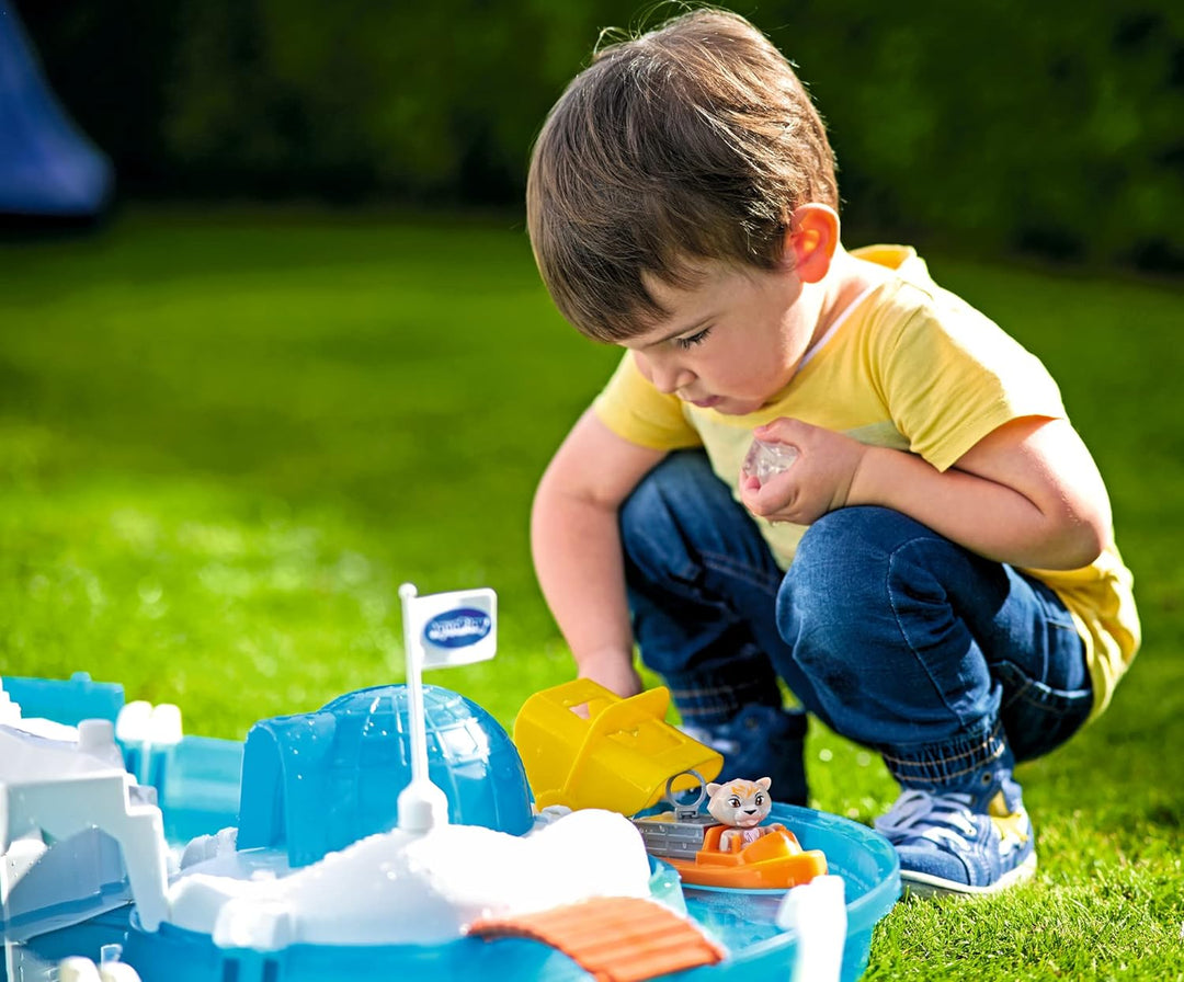 AquaPlay - Polar - Wasserbahn mit Eisberg, Stausee und Rampe für einen Wasserfall, inklusive Spielfi