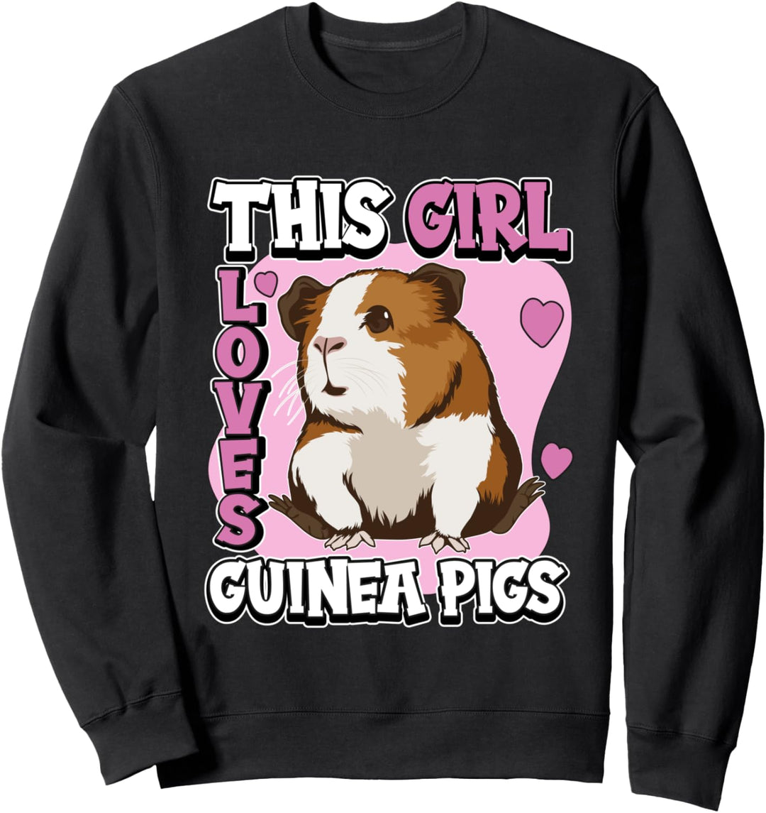 Mädchen This Girl Loves Guinea Pigs Meerschweinchen Sweatshirt