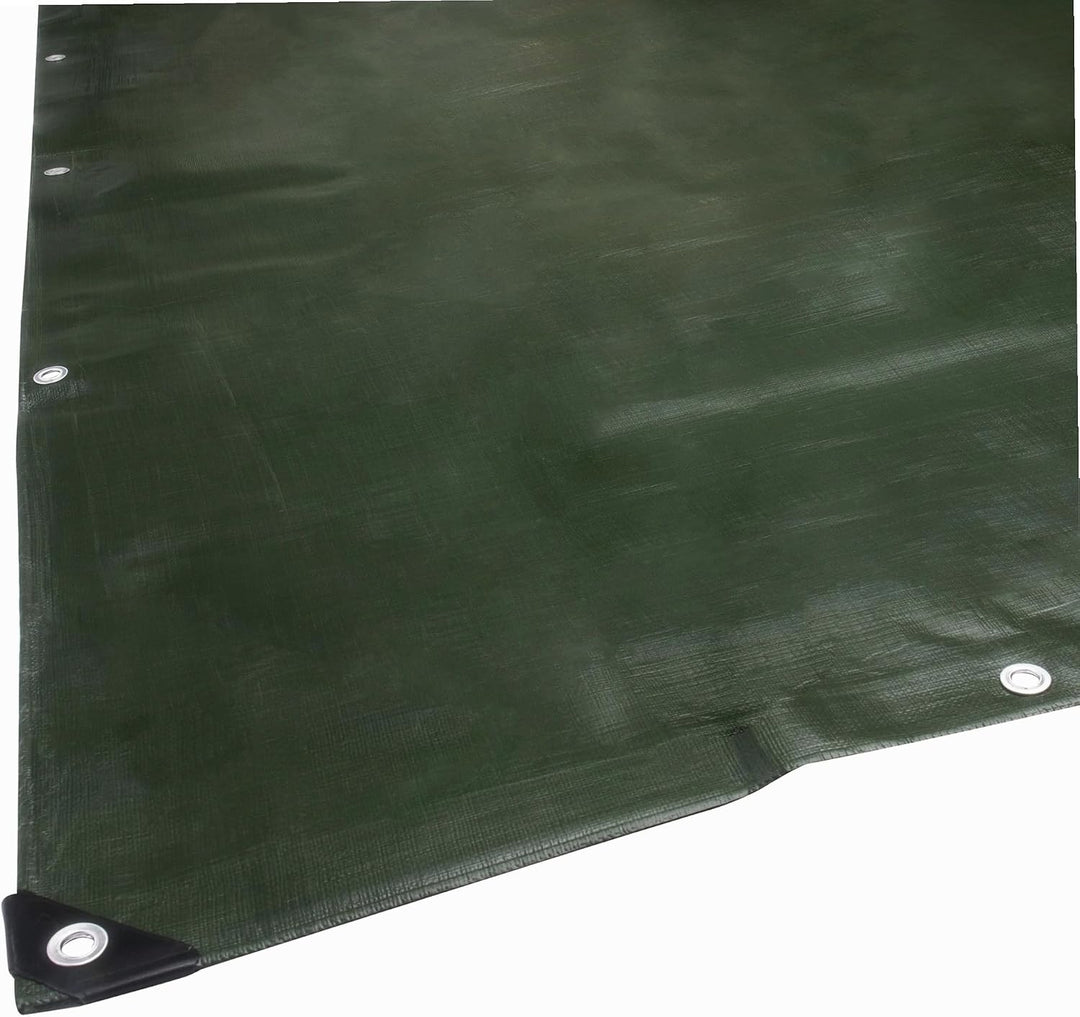 Werkapro Multifunktions-Abdeckplane, Schwarz und Grün, 240 g/m², 3 x 5 m 3x5 m, 3x5 m