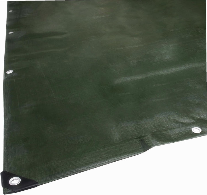 Werkapro Multifunktions-Abdeckplane, Schwarz und Grün, 240 g/m², 3 x 5 m 3x5 m, 3x5 m