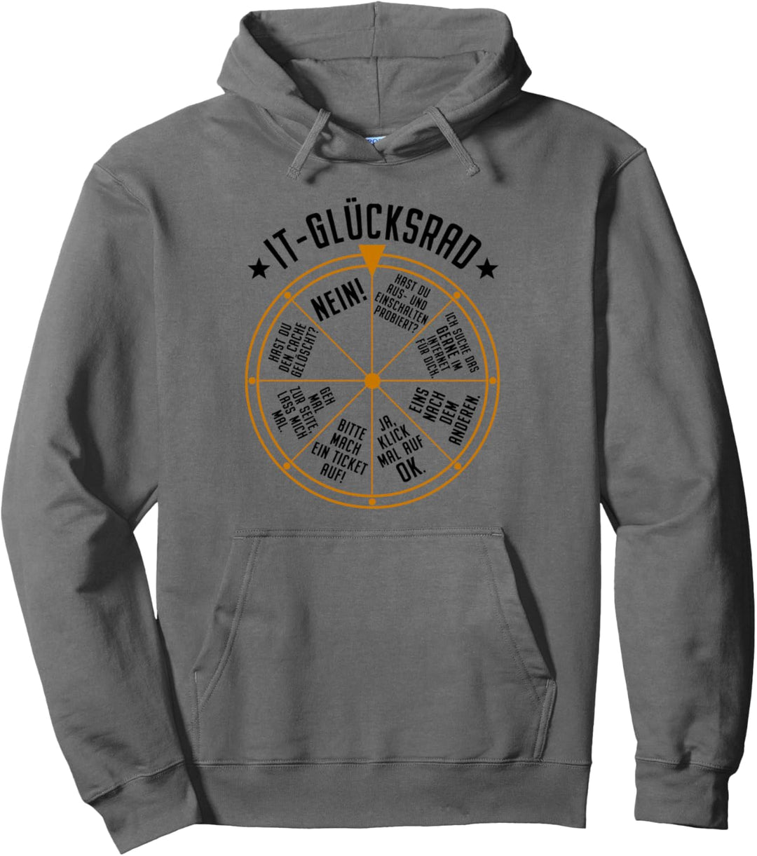 IT Support Glücksrad Service Desk IT Helpdesk Rechenzentrum Pullover Hoodie