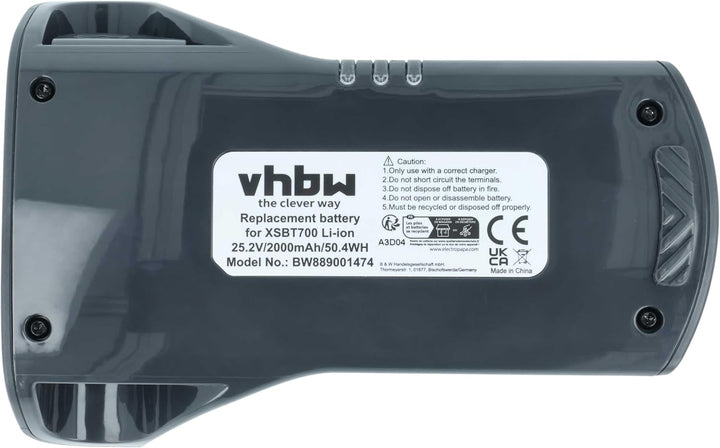 vhbw Akku kompatibel mit Shark DuoClean IZ201, IZ251 Staubsauger (2000 mAh, 25,2 V, Li-Ion)