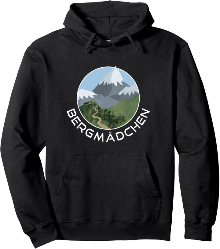 Bergmädchen Alpen Wandern Berge Trekking Ski Bergsteigen Pullover Hoodie
