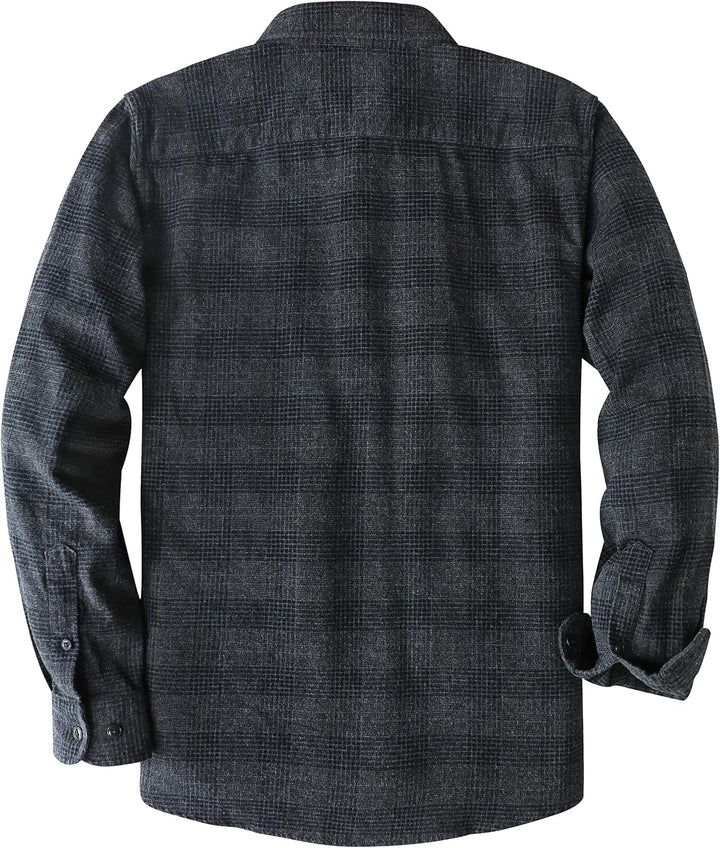 Dubinik® Flanellhemd Herren Kariert Button Down Outdoor Baumwolle Freizeithemden Flanellhemden Herre