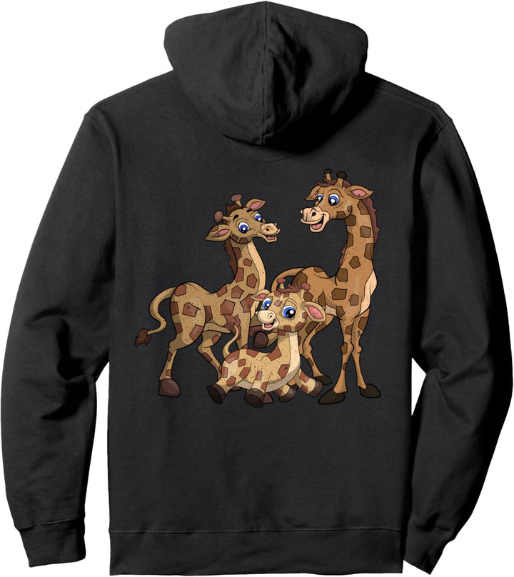 Afrika Safari Zoo Tier süsse Giraffen Familie Giraffe Pullover Hoodie