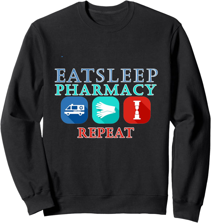 Essen-Schlaf-Apotheke-Wiederholung Sweatshirt