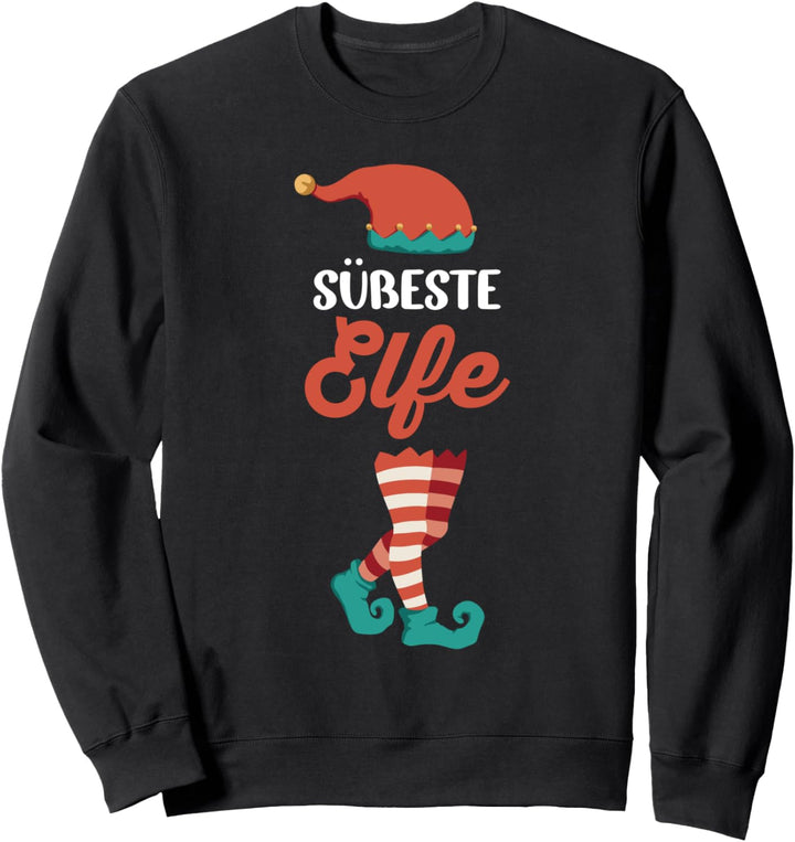 Weinachten Weihnachtself Süsseste Elfe Elfen Sweatshirt