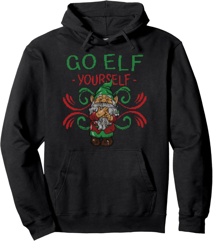Wütende Weihnachtselfe Pullover Hoodie