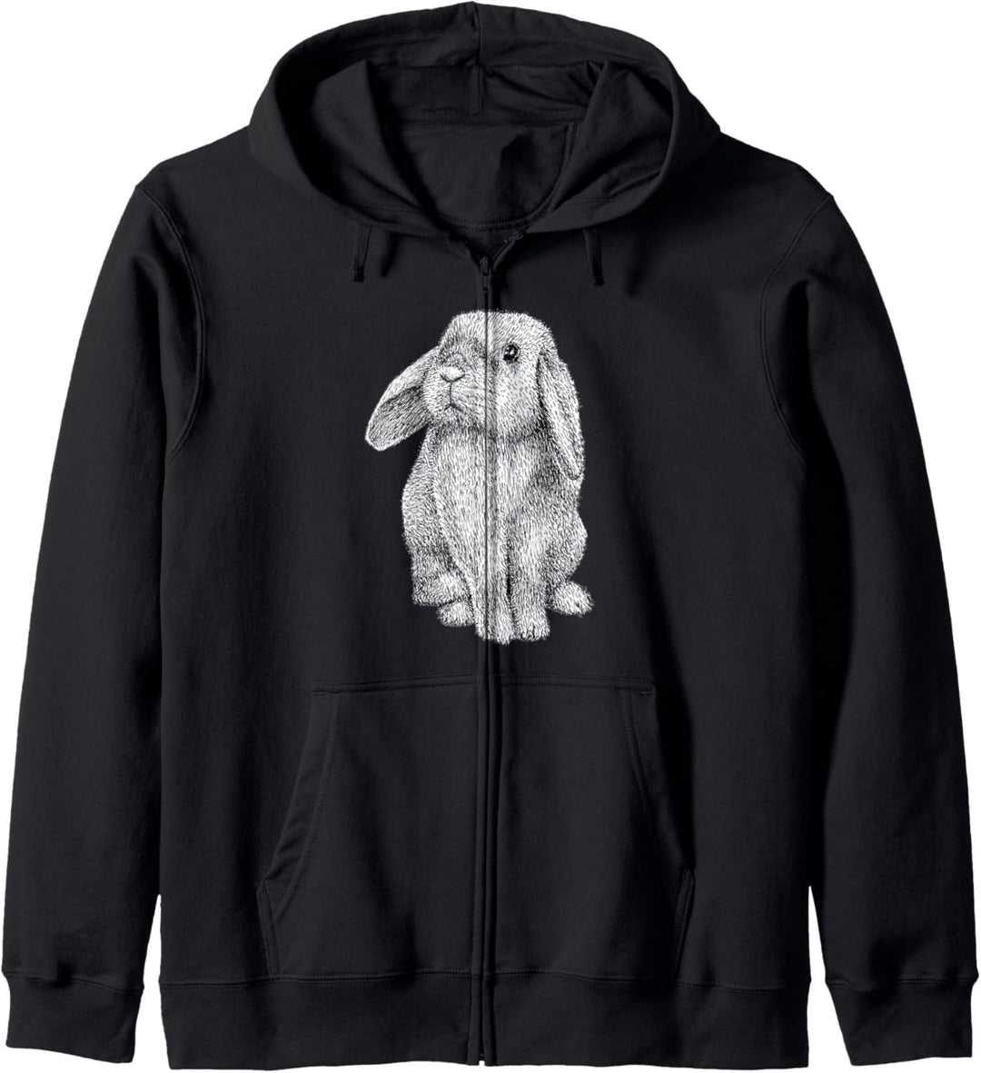 Lop Eared Bunny Rabbit Nette Osterzeichnung Kapuzenjacke