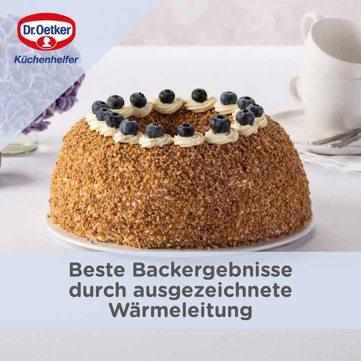 Dr. Oetker Frankfurter Kranz Kuchenform 26 cm Back-Liebe Emaille – Schnitt- & kratzfeste Backform mi