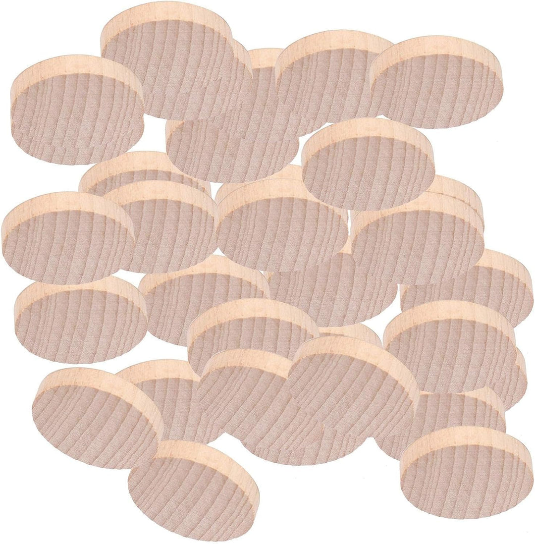 100 Stück runde Holzscheiben, handgefertigte unfertige Holzstücke Basteln für DIY Türhänger, Brandma