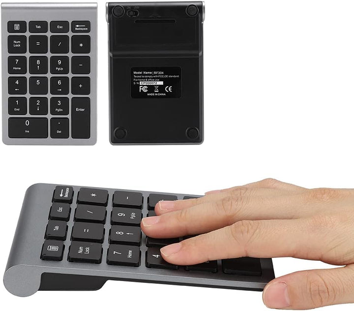 Goshyda Kabellose Nummernblöcke, 22 Tasten Tragbare USB 2.4G Bluetooth Nummerntastatur mit Empfänger